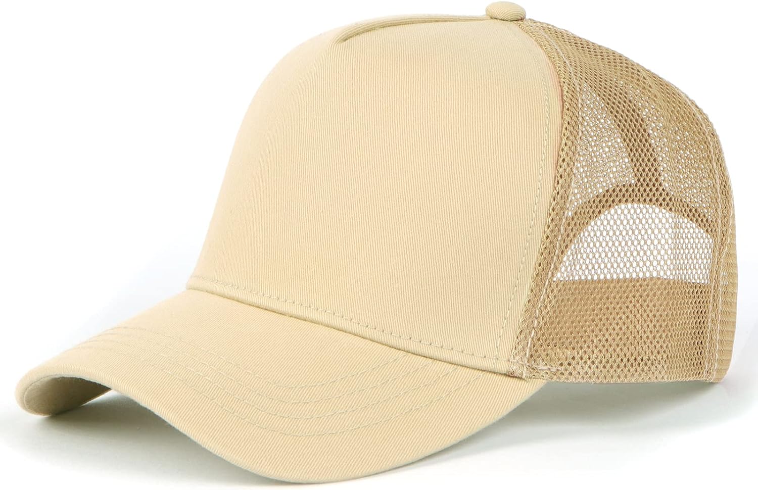 Oversize XXL Mesh Trucker Hat Baseball Cap,High Crown Breathable Dad Hat,Adjustable Plain Running Cap for Big Heads 22"-25.5"