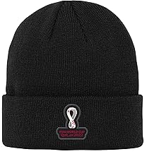 Outerstuff Mens FIFA World Cup Event Cuffed Knit Hat, Black, One Size