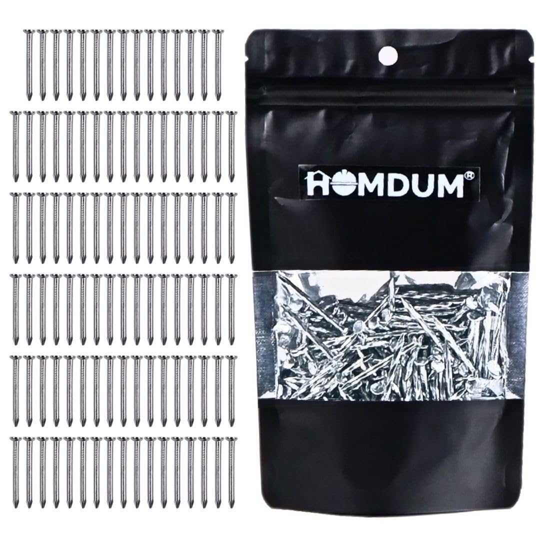 Homdum Hard Steel Concrete Nails 1 1/2" inch (38 mm) Pack of 100 Pieces (1 1/2")