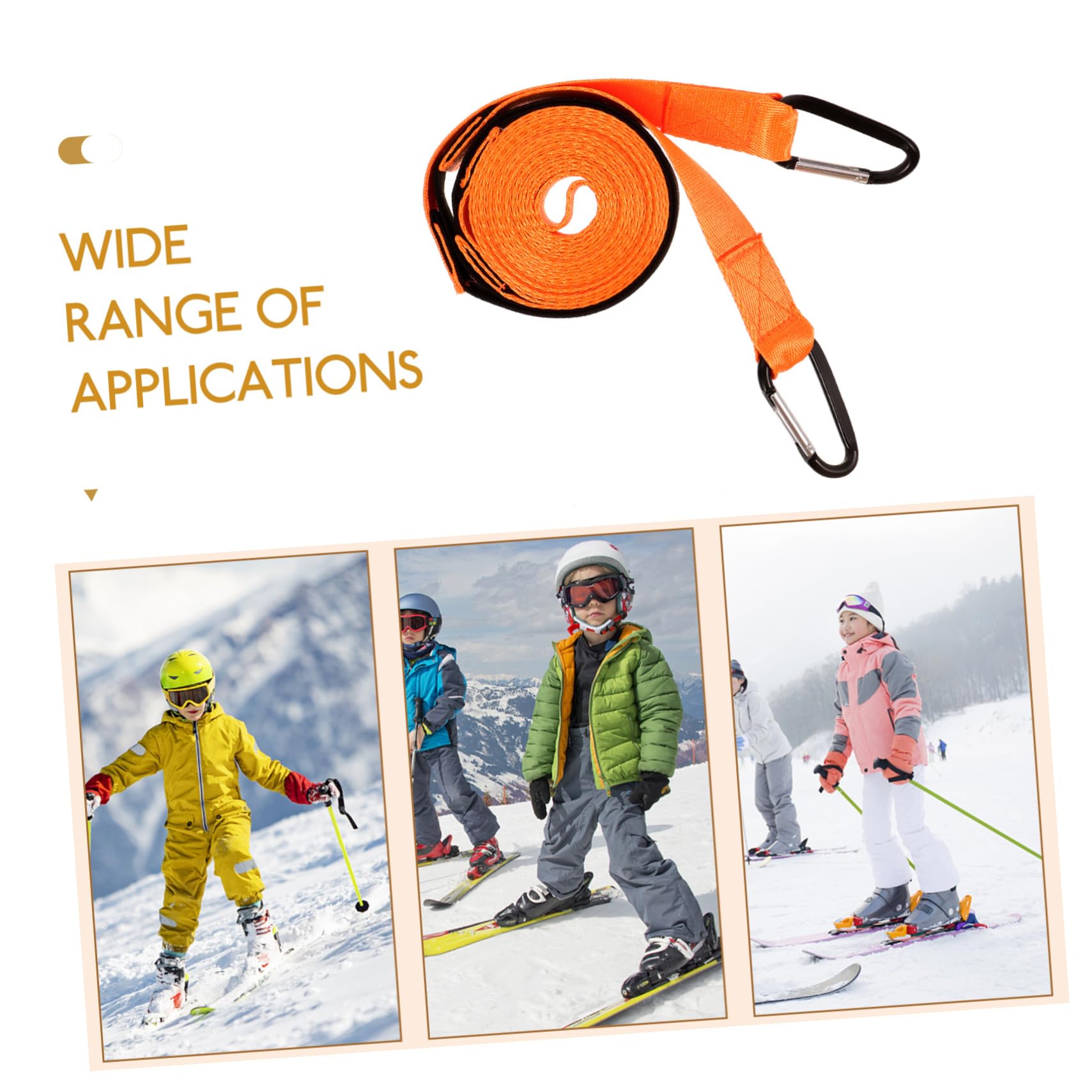 Yardwe 5 Ensembles Sangle de sécurité pour Le Patinage Laisse de Patin Masque de Ski Snowboard Chaussettes de Ski de Ski Laisse de Ski Harnais d'apprentissage du Ski Sangle en Nylon