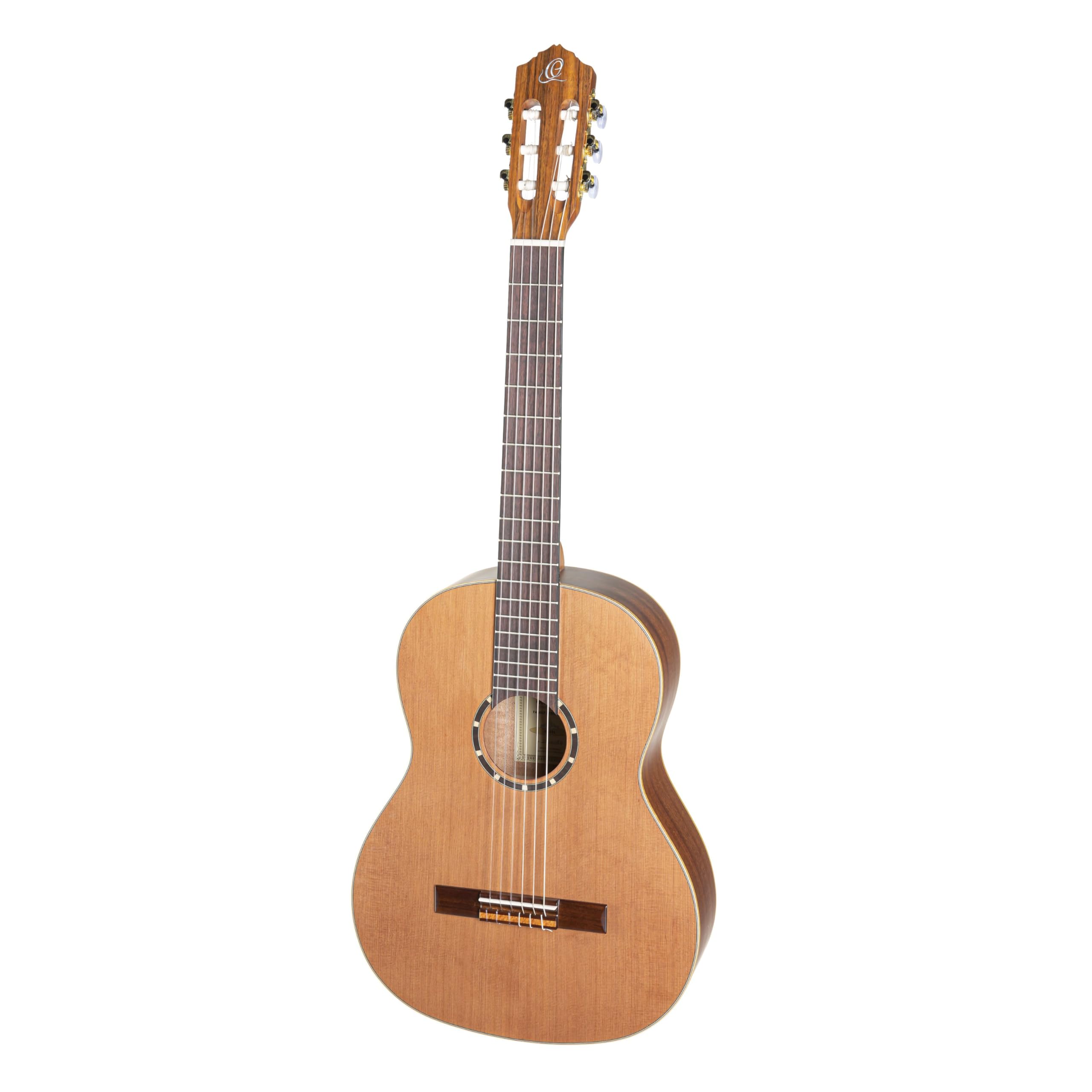 Ortega R131L - Chitarra da Concerto 4/4 Elettrificata, per Mancini, Finitura Opaca, con Custodia Inclusa