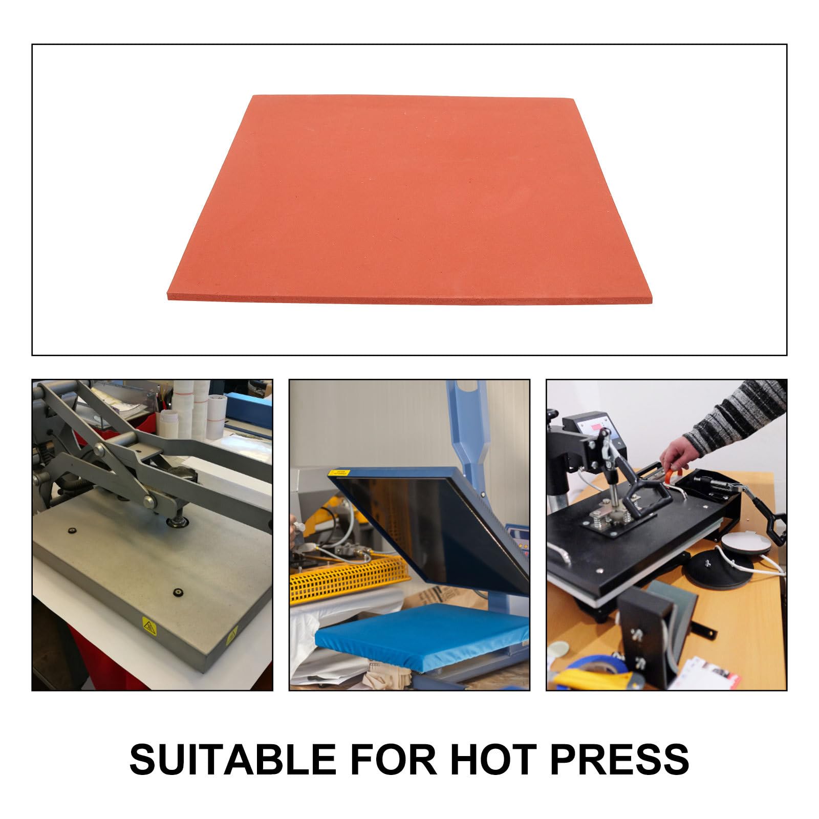 Kichvoe Hochtemperaturbeständige Schaum Silikonmatte für Heizpresse Verschleißfest und Praktisch für Handwerksarbeiten und Nähzubehör als Wärmeleitendes Dämmmaterial