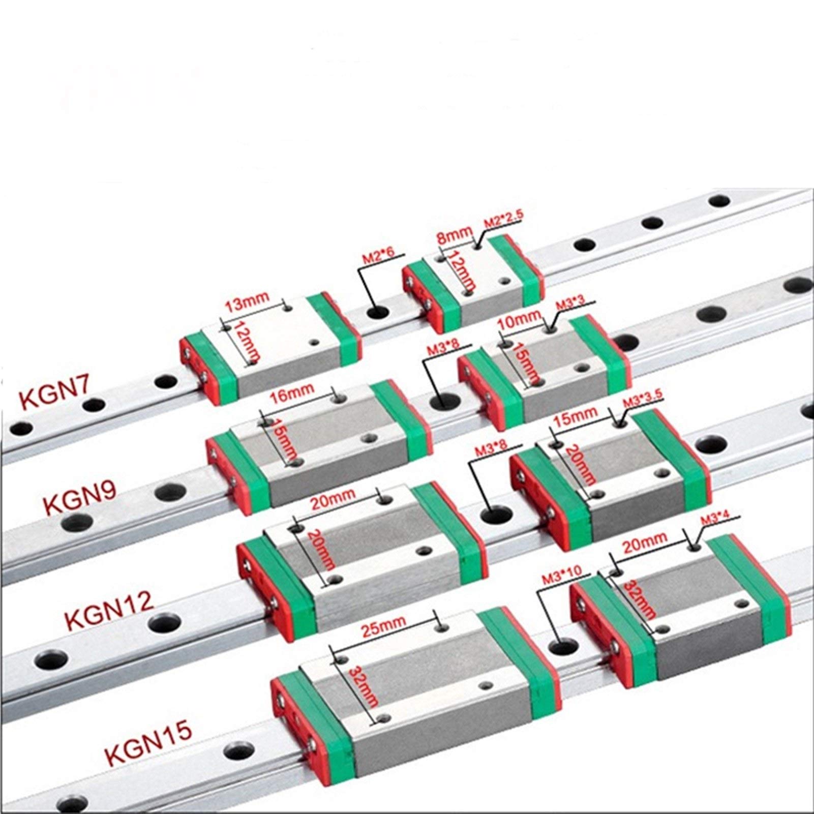 Części drukarki Prowadnica liniowa MGN12 MGN9 MGN15 MGN7 Części drukarki 3D CNC Miniaturowa prowadnica liniowa Wózek ślizgowy L100 350 400 500 600 800 mm (kolor: MGN9C, długość prowadnicy: 700 mm)