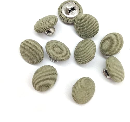 Vista 148 de PEPPERLONELY 10 piezas de tela de 0.394 in cubierta con botones redondos de vástago de metal, azul marino