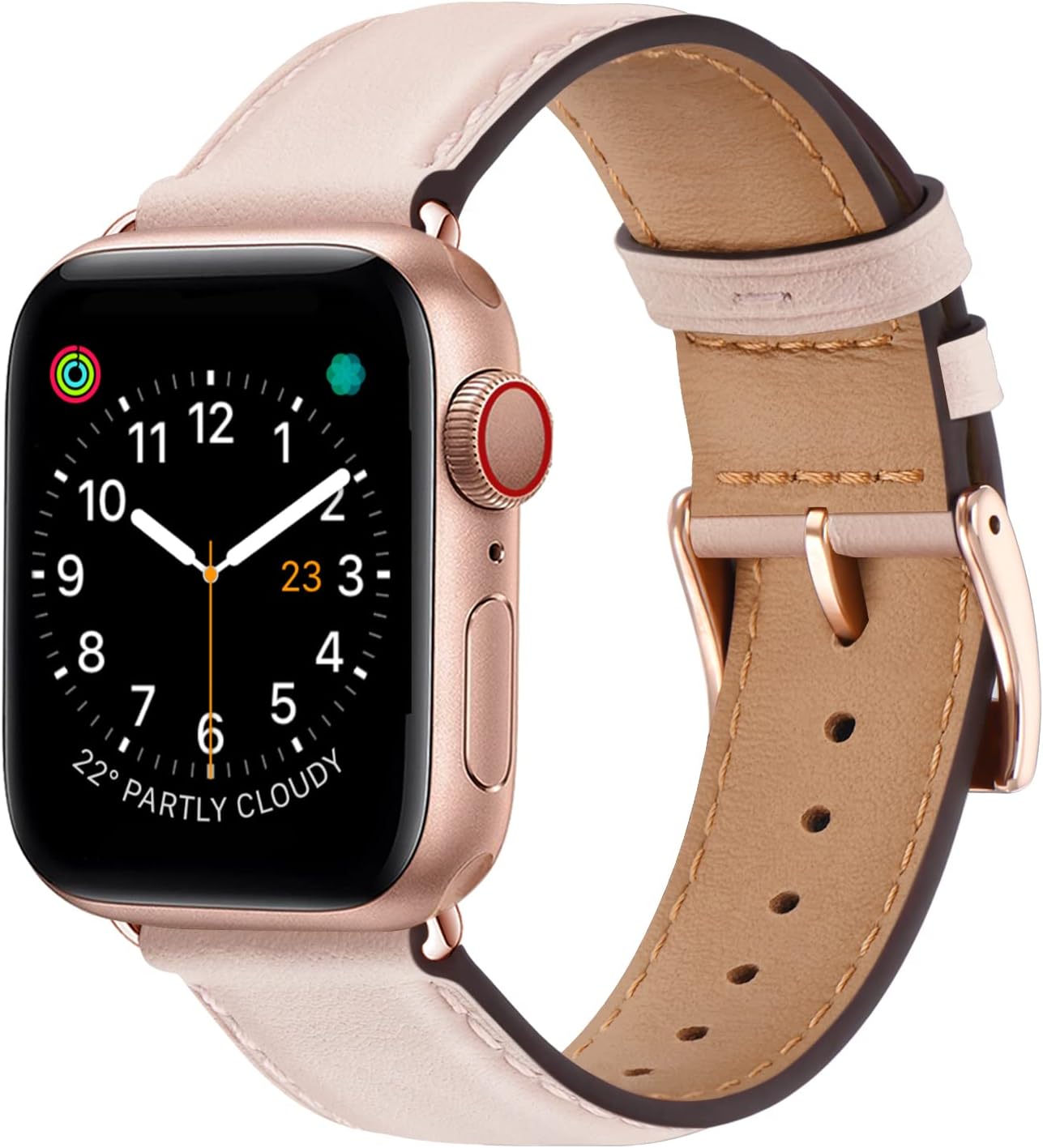 2 Pack Square Bands Compatible for Apple Watch 41mm 38mm 40mm, Genuine Leather Replacement Band Compatible with Apple Watch Series 8/7/6/5/4/3/2/1/SE for Women Men image 3