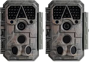 2 Pack Trail Camera P70, 64MP 1296p, No-Glow IR Night Vision, Motion Activated, Waterproof, Game Camera asin的图片