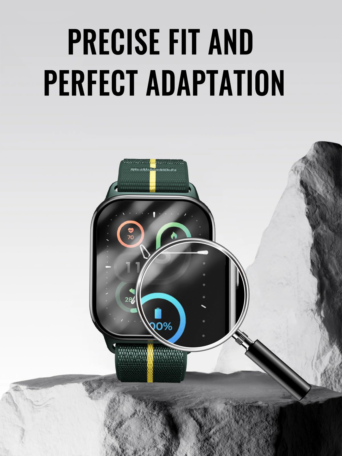 Protector de pantalla para Motorola Moto Watch Fit, película suave resistente a los arañazos de alta definición, transparente HD, ajuste perfecto, sin burbujas con kit de fácil instalación