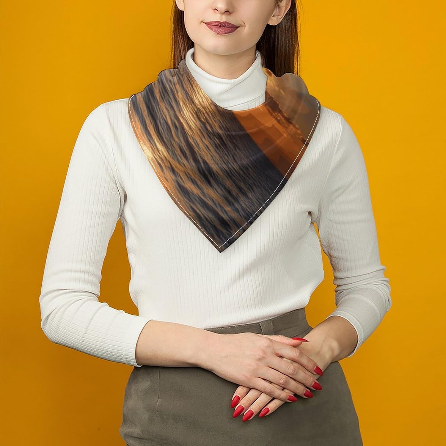 Square Silk Bandanas Extra Soft Neck Wraps Headscarf for Men Women image 5