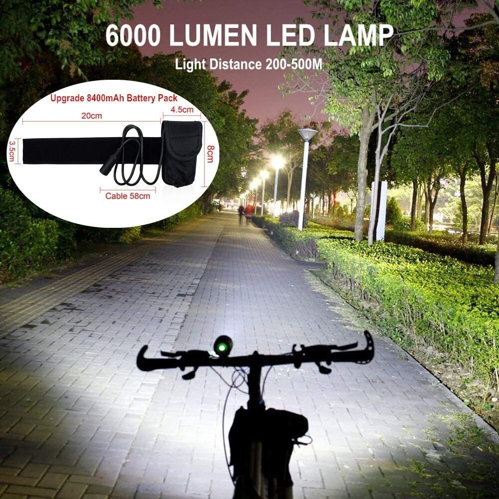 Amazon | FANPING 自転車ライト、6000ルーメン5 LED自転車ライト、充電 