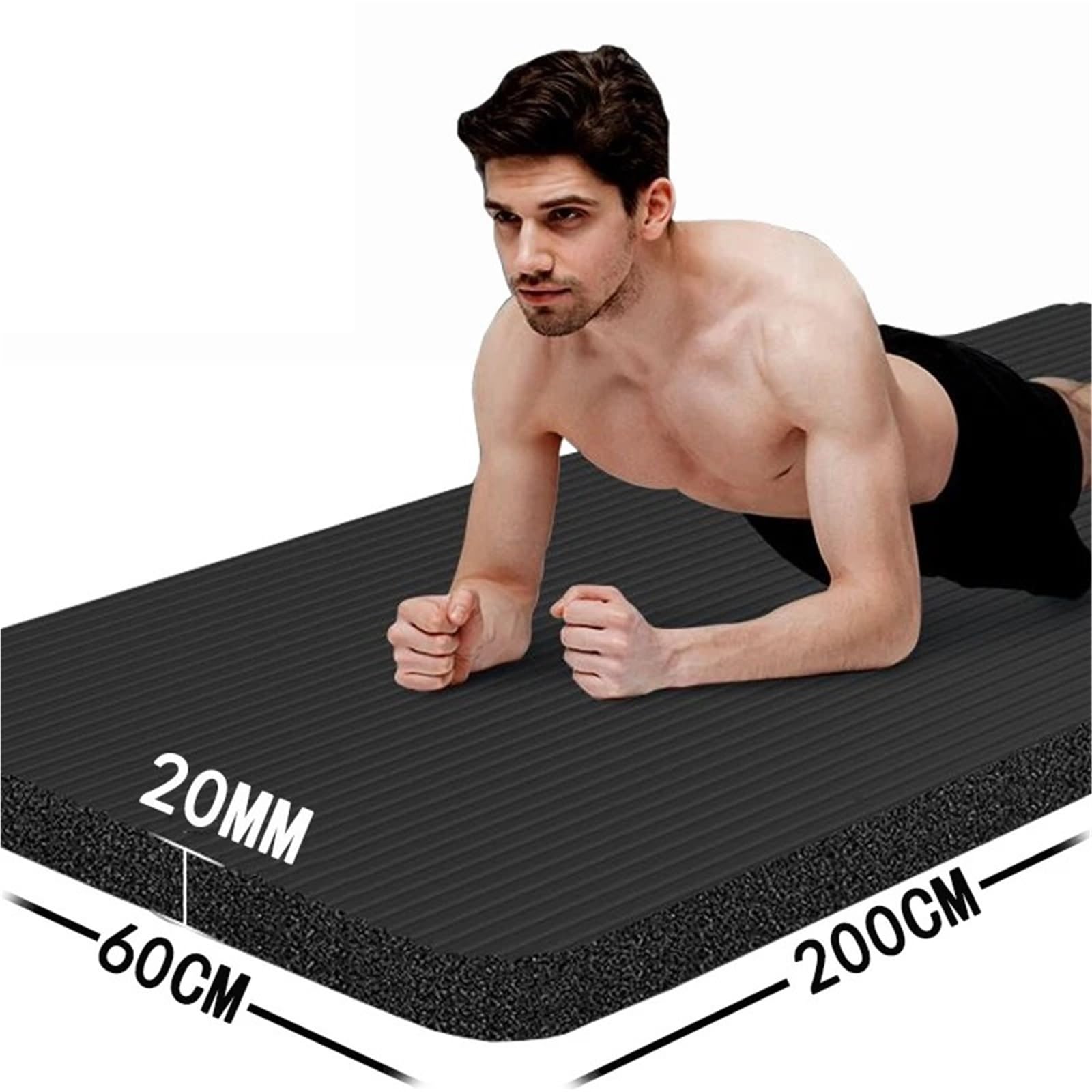 Tappetino palestra Tappetino yoga da 20 mm di spessore Tappetino da picnic for campeggio durevole antiscivolo a prova di umidità Tappetino da picnic for esercizi 2000x600x20mm Palestra Allenamento Fit