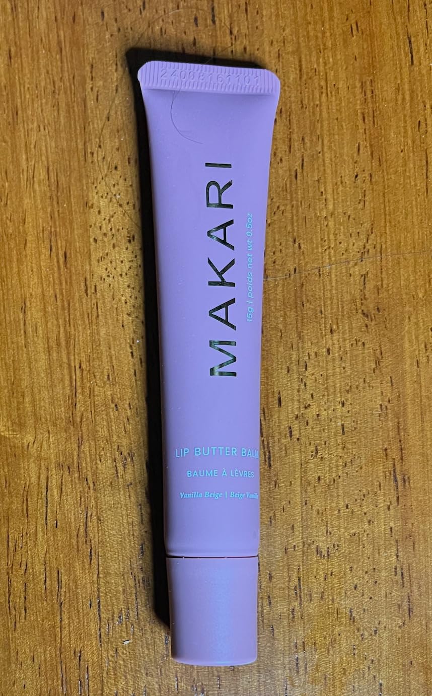 Makari Vanilla Lip Butter Balm (0.5 oz) | Lightweight Lip Moisturizer with Vanilla Flavor | Smooth, Soft Feel | Non-Sticky Formula for Daily Lip Care