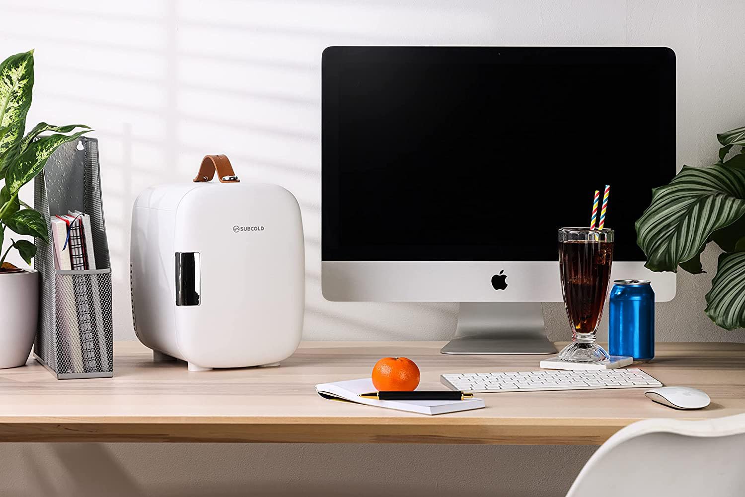 Subcold Pro4 Luxury Mini Fridge Cooler | 4 Litre / 6 Cans | AC and Exclusive USB Power Option | Portable Small Fridge for the Office, Bedroom, Car, Travel, Skincare & Cosmetics (White) — view 4