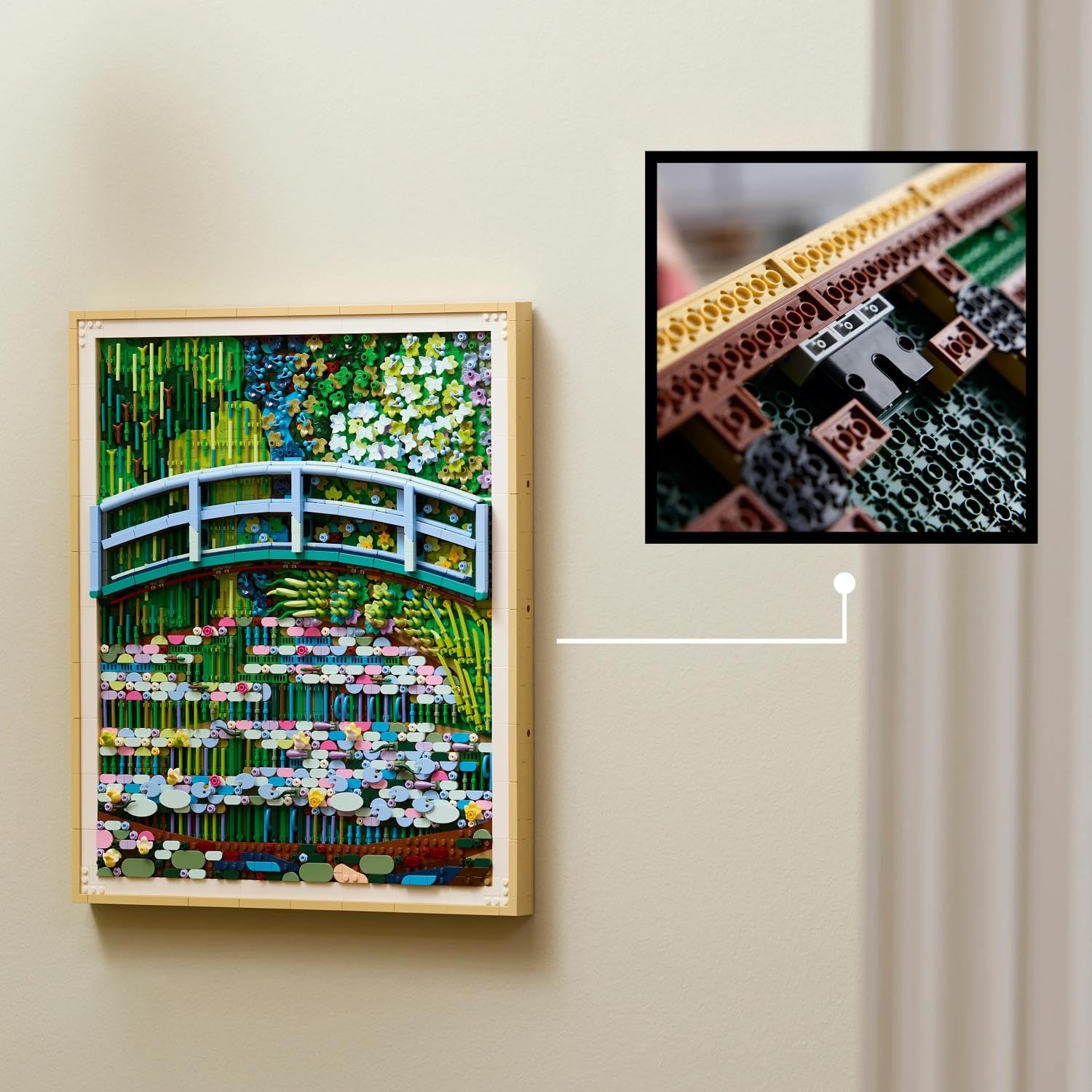 LEGO Art Claude Monet : Le Bassin aux Nymphéas, Harmonie Verte - Set de Construction pour Adulte - Décoration Murale 3D pour la Maison - Maquette de Tableau Impressionniste - Idée Cadeau DIY 31220