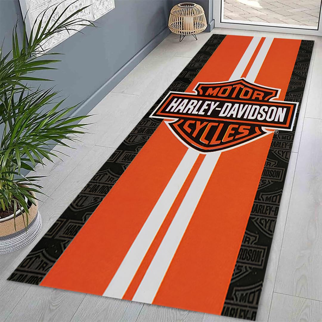 Harley Runner, Harley Davidson Runner, Legend Rug, Motorcycle Runner, Runner, Long Rug, Entry Rug, Anti Slip Runner, Hallway Runner, Harley Rug LG1186.1 80x200Cm//31x78 inch