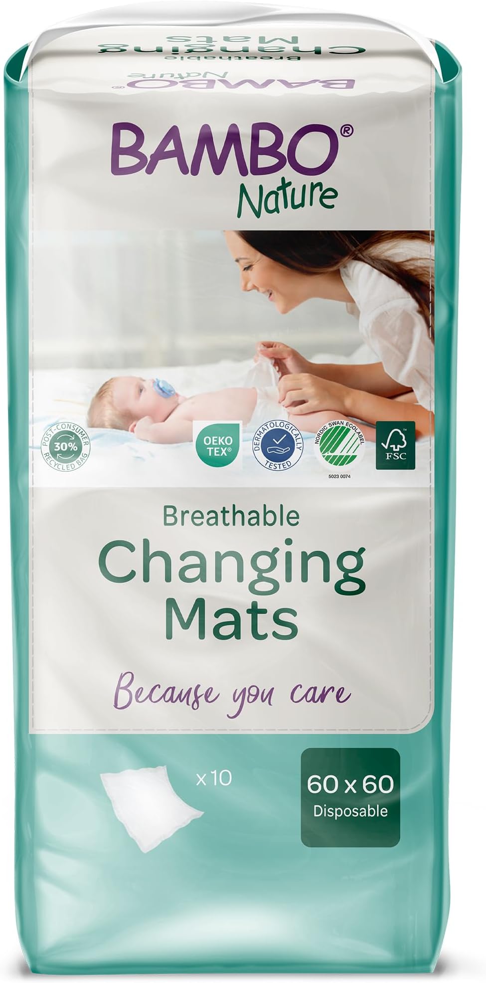 Disposable 60x60cm Changing Mat - Pack of 10