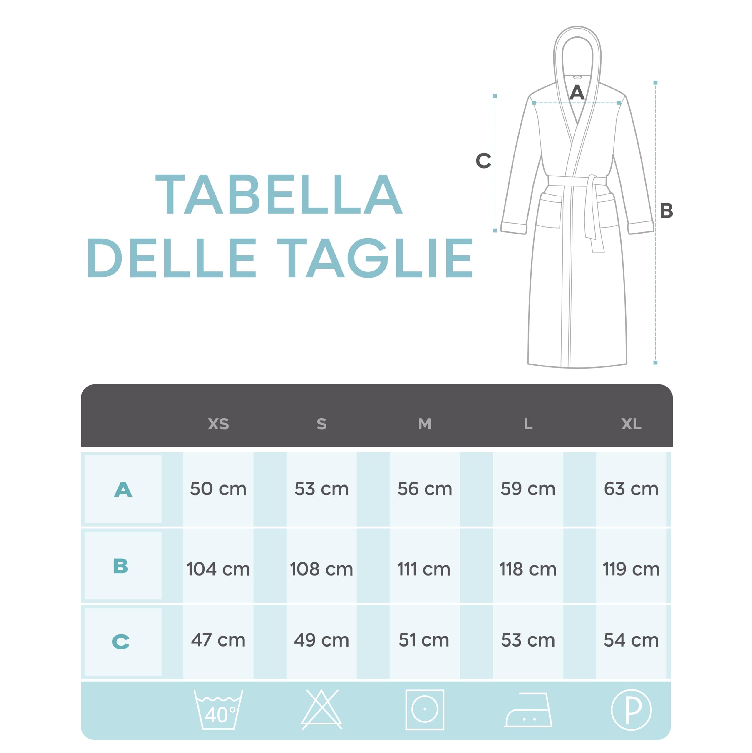 Accappatoio per Donna con Cappuccio in Spugna Certificato Oeko Tex - 2 Tasche, Cintura - Vestaglia - per Uscire dalla Doccia, Assorbente e Confortevole