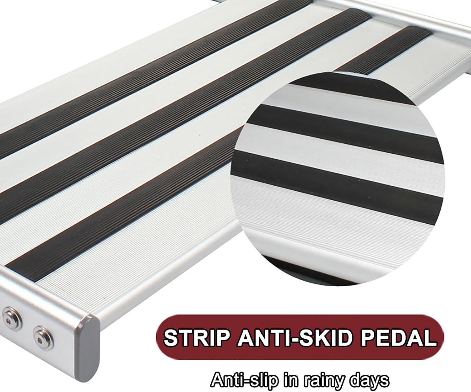 Compact RV Steps - Anti-Slip Heavy-Duty Step Assembly for RVs & Campers, Powder Coated, 440lbs Capacity, Easy Expand-Collapse, Double Layer Design.