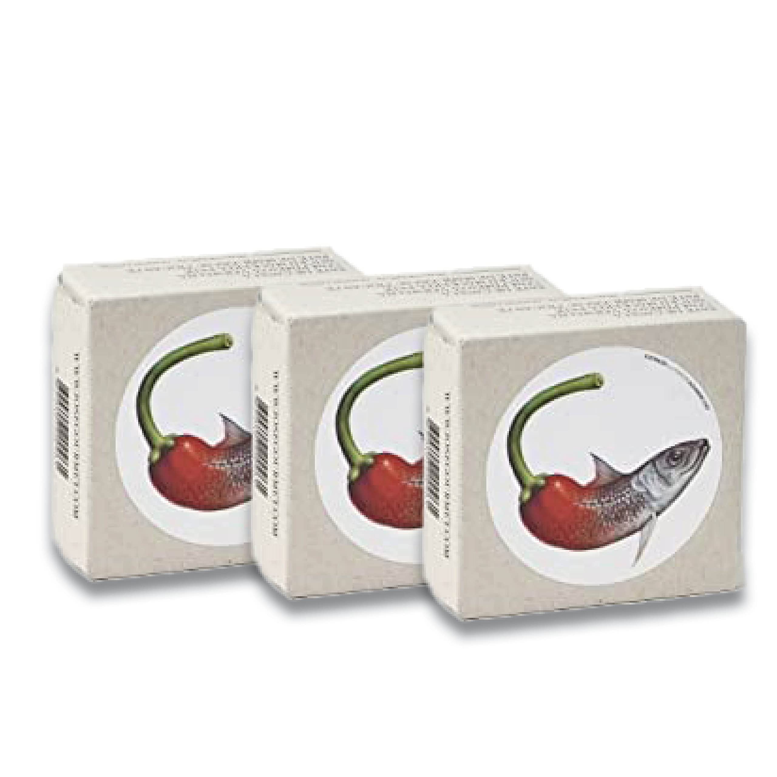 Canned Spiced Mackerel Paté by Jose Gourmet, Wild Caught Portuguese Mackerel, Canned Fish Paté, Omega 3, Fair Trade, 75g Can, Pack of 3