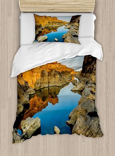 Miniatura 10 de Ambesonne Ombre Duvet Cover Set, Cartoon Pink Medieval Colors Inspired Fuchsia Modern Design Ombre Digital Print Image, Decorative 3 Piece Bedding