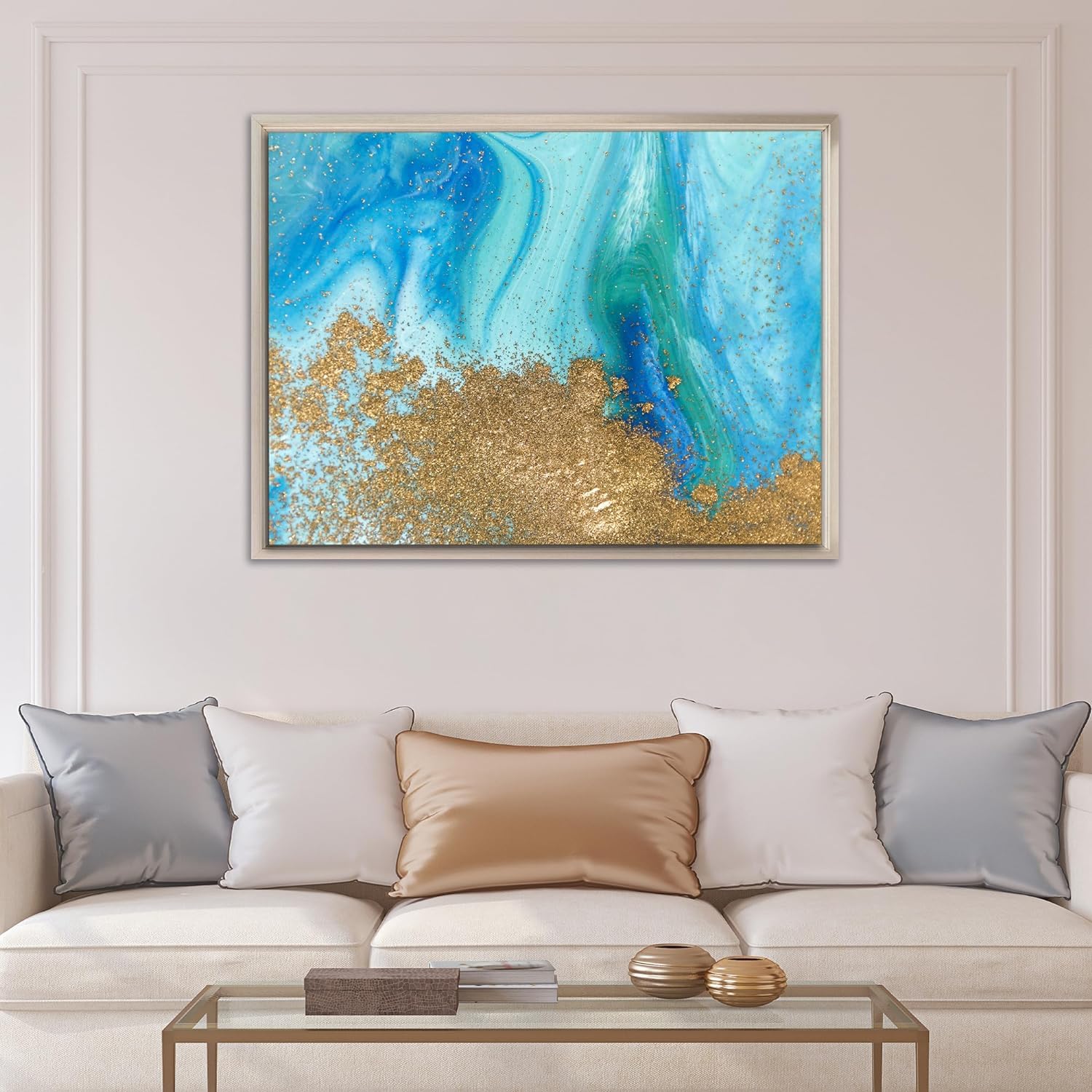 GenericCustom Canvas Print Send Me your Poster Picture And Get It Framed And Unframed Personalized Picture To Canvas Wall Art (CHAMPAGNE FLOATER FRAME, 8 X 12)