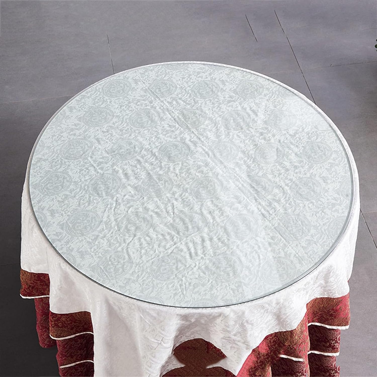 ラウンド強化ガラステーブルトップ、ラウンド強化ガラステーブルトップ、強力な安定性/防爆、ダイニングテーブル、コーヒーテーブル、ガーデ