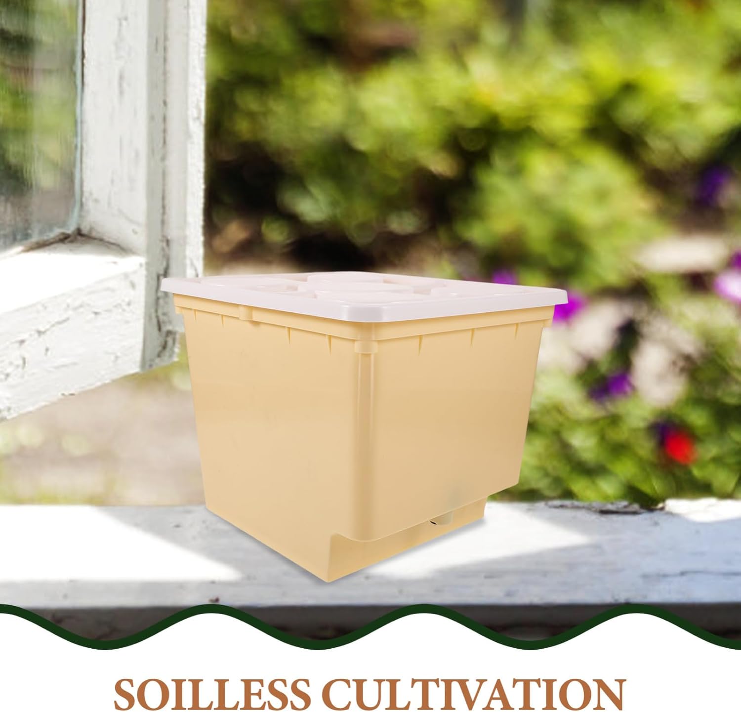 BESPORTBLE Hydroponic Vegetable Cultivation Bucket Durable Soilless Planting Container for Indoor and Outdoor Gardening Easy to Assemble Made from High-Temperature Resistant Plastic