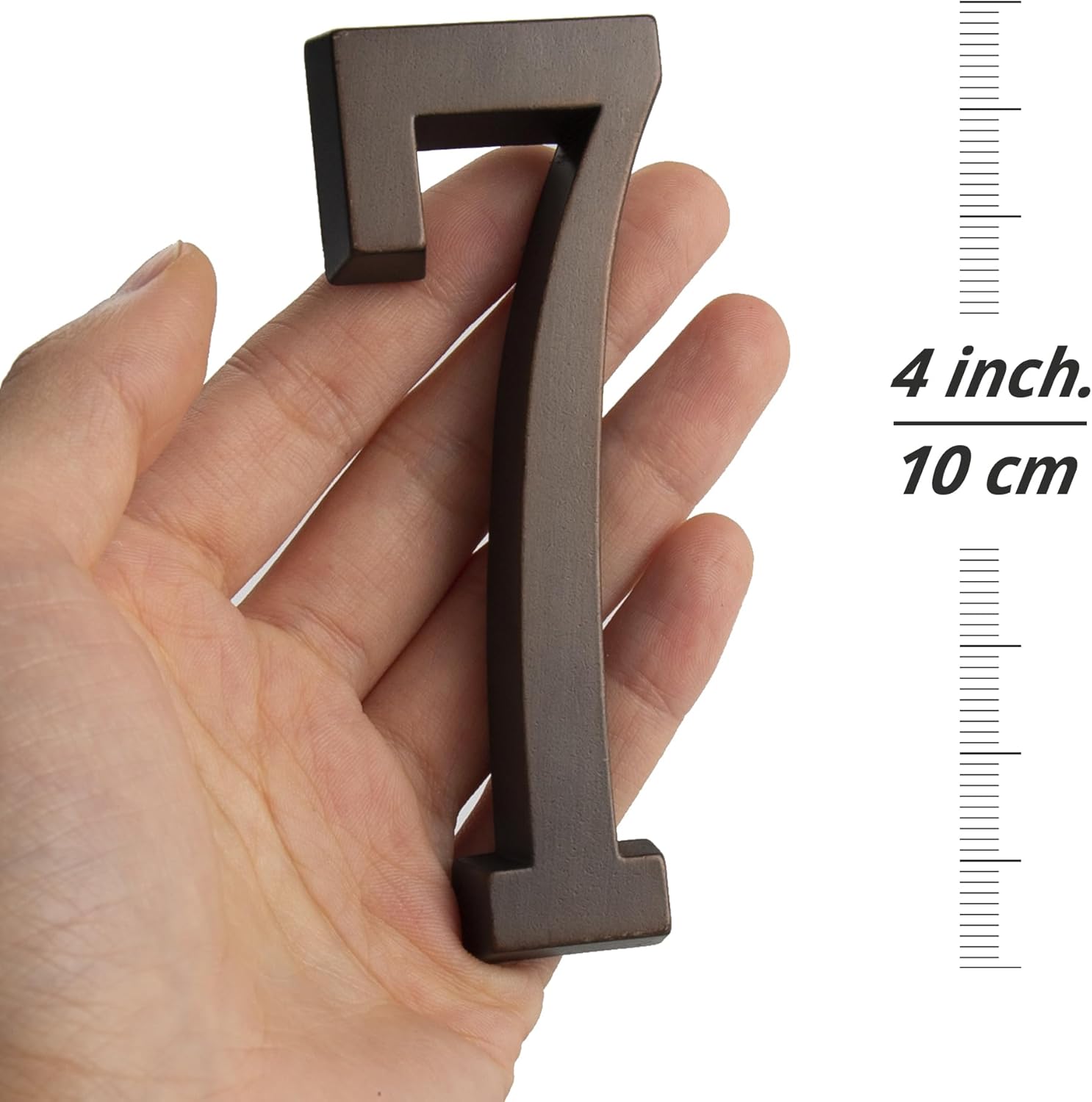 HASWARE 4 Inch Self Adhesive House Number, Modern and Easy to Install without Tools, Ideal for Outside Street Mailbox Office Hotel Room Apartments Home
