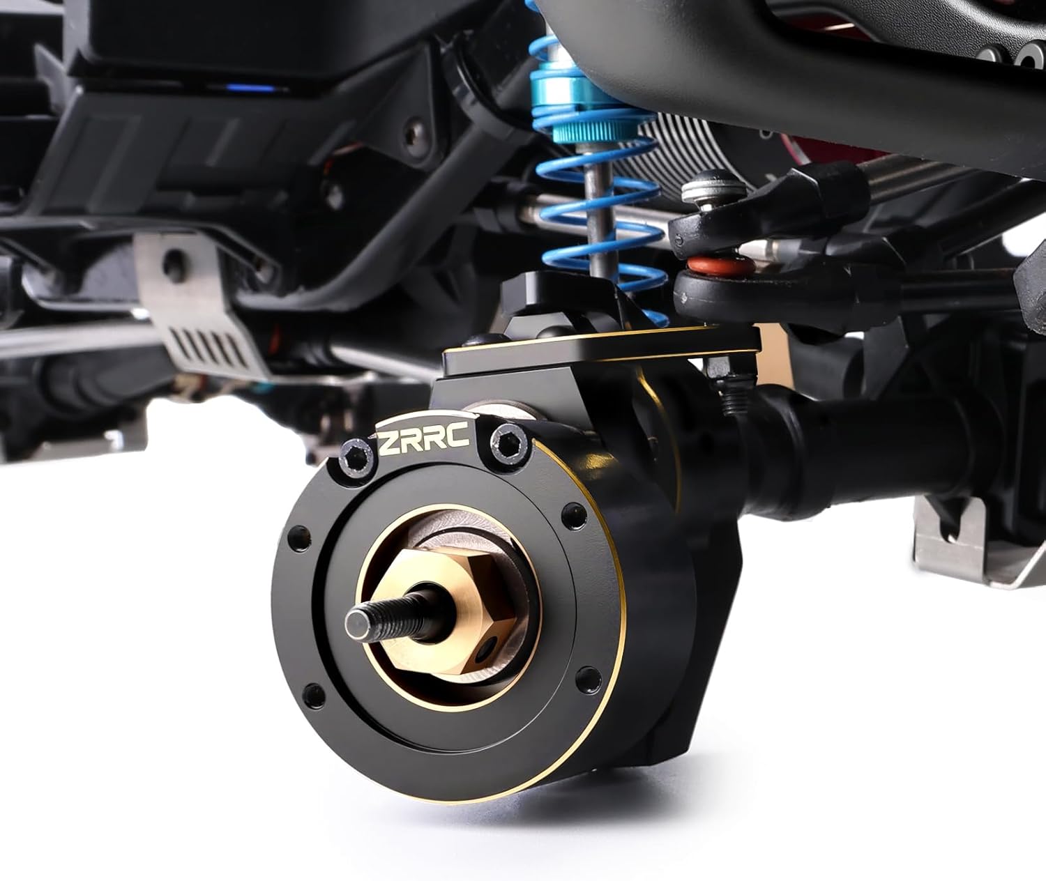 Heavy Duty Brass Portal Cover Weights Steering Knuckle Caps Counterweight for Traxxas TRX-4 1/10 RC Crawler Outer Portal Drive Housings Beadlock Upgrade Weights Down Low for Lower CG (Gold Brass)