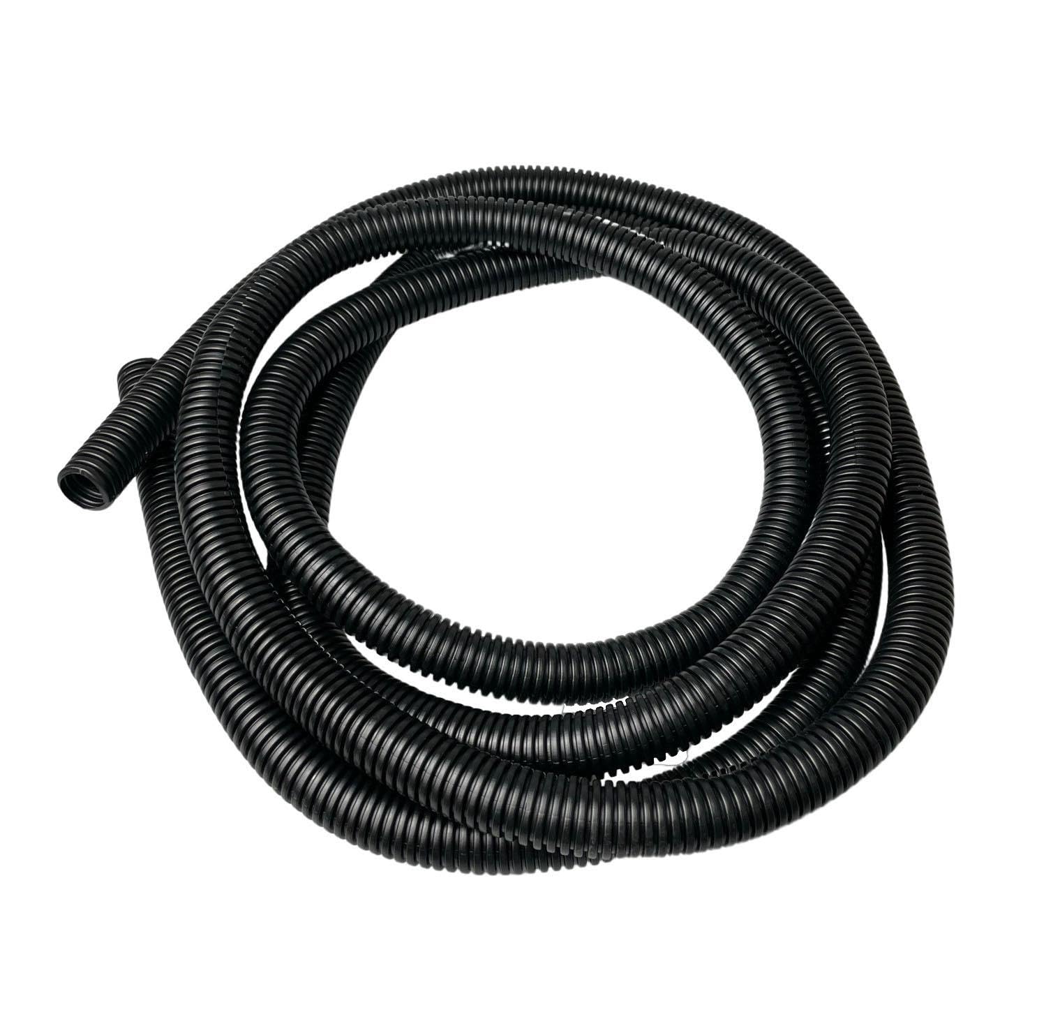 Black Conduit Split Plastic Flexible Cable Tidy Solution Tube Trunking 19.5mm - 2m