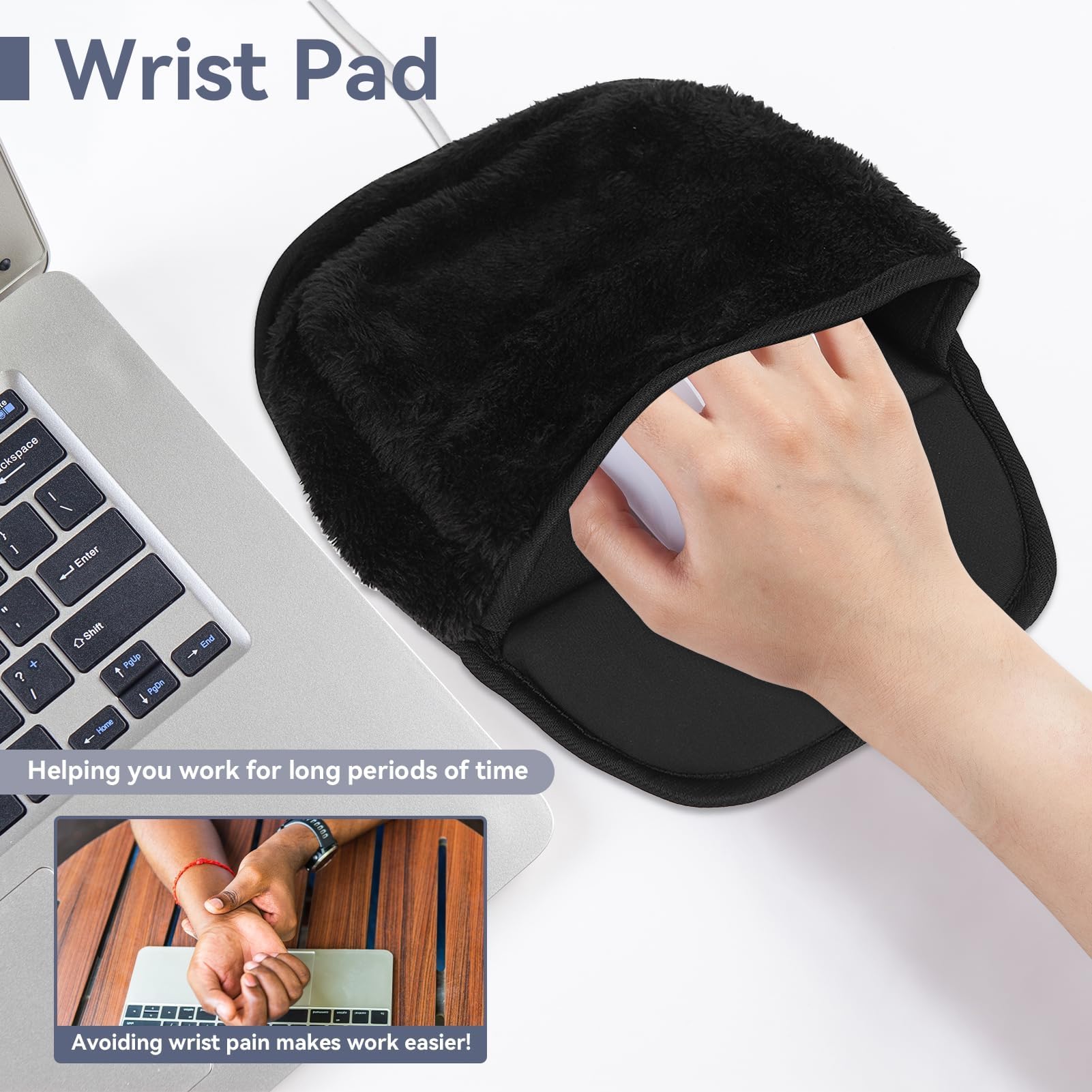 Verwarmde Muis Pad Hand Warmer, Verwarmde Bureaumat USB Hand Warmer Winter Verwarmde Muismat USB Verwarmde Computer Muismat Hand Warmer Ruim Handopwarming Muismat Voor Kantoor (1