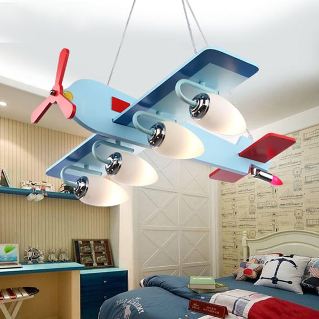 AMOS Atmospheric Eye Care Aircraft Lights Children 's Room Chandeliers Creative Cartoon Cute LED Bedroom Lighting Boy Room Lighting