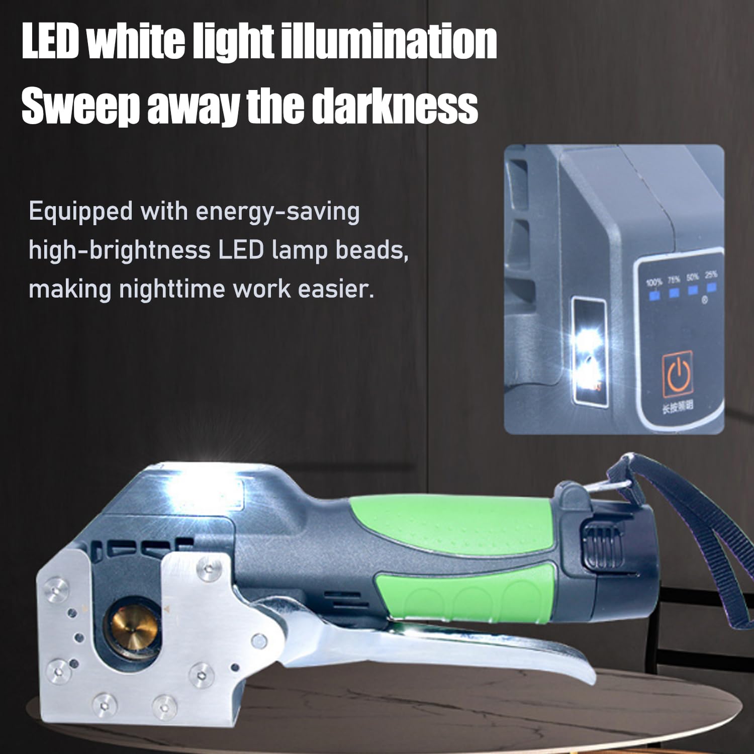 Kit di strumenti elettrici per svasatura, set di espansori a cono eccentrico a 45° con luce LED, 5 morsetti, metriche e pollici per tubi in rame morbido e ottone
