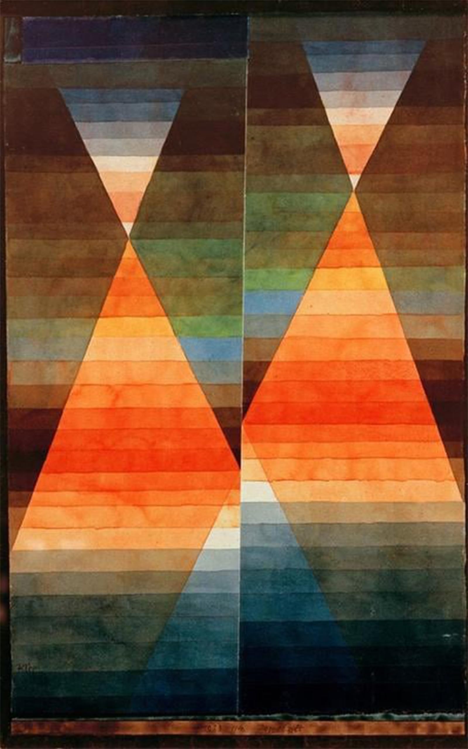 SERENDIPITP Vintage Picture Print on Canvas Wall Art Poster double tent by Paul Klee Artwork Print Poster for Wall Decor 60x90cm