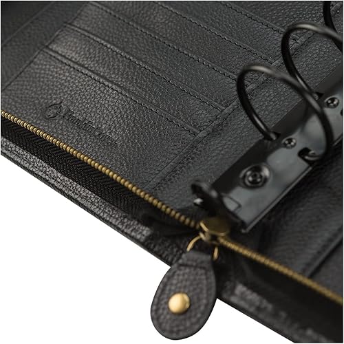 Miniatura 8 de FranklinCovey - Carpeta Tyler - Carpeta de cuero con cremallera (clásica, negro)