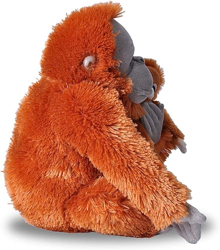 Miniatura 5 de Wild Republic Peluche de orangután de mamá y bebé, juguete de peluche, regalos para niños, animales de zoológico, 12 pulgadas