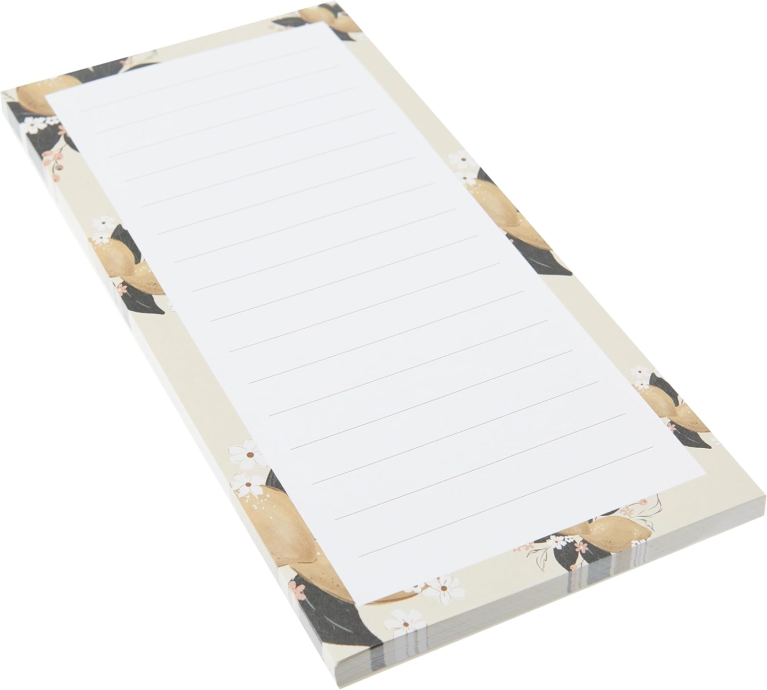 C.R. Gibson Magnetic Notepad for Refrigerator - Grocery Shopping To Do List Pad with 75-Lined Sheets, 9.25", Lemons