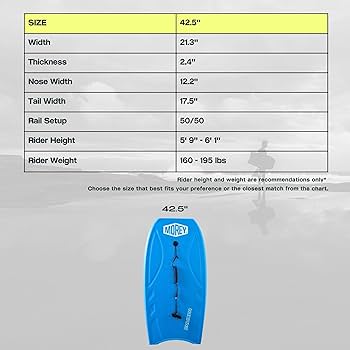 Amazon.com : MOREY® Cruiser, The Original Bodyboard; 42.5 in