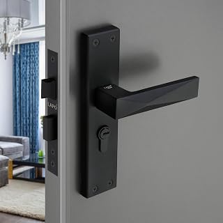 LAPO Mortise Lock Set for Main Door | 60mm Cylinder | 45x45mm Lock Body | Fits with 30-50mm Door | 3 Brass Keys| Black Fin... Price In India