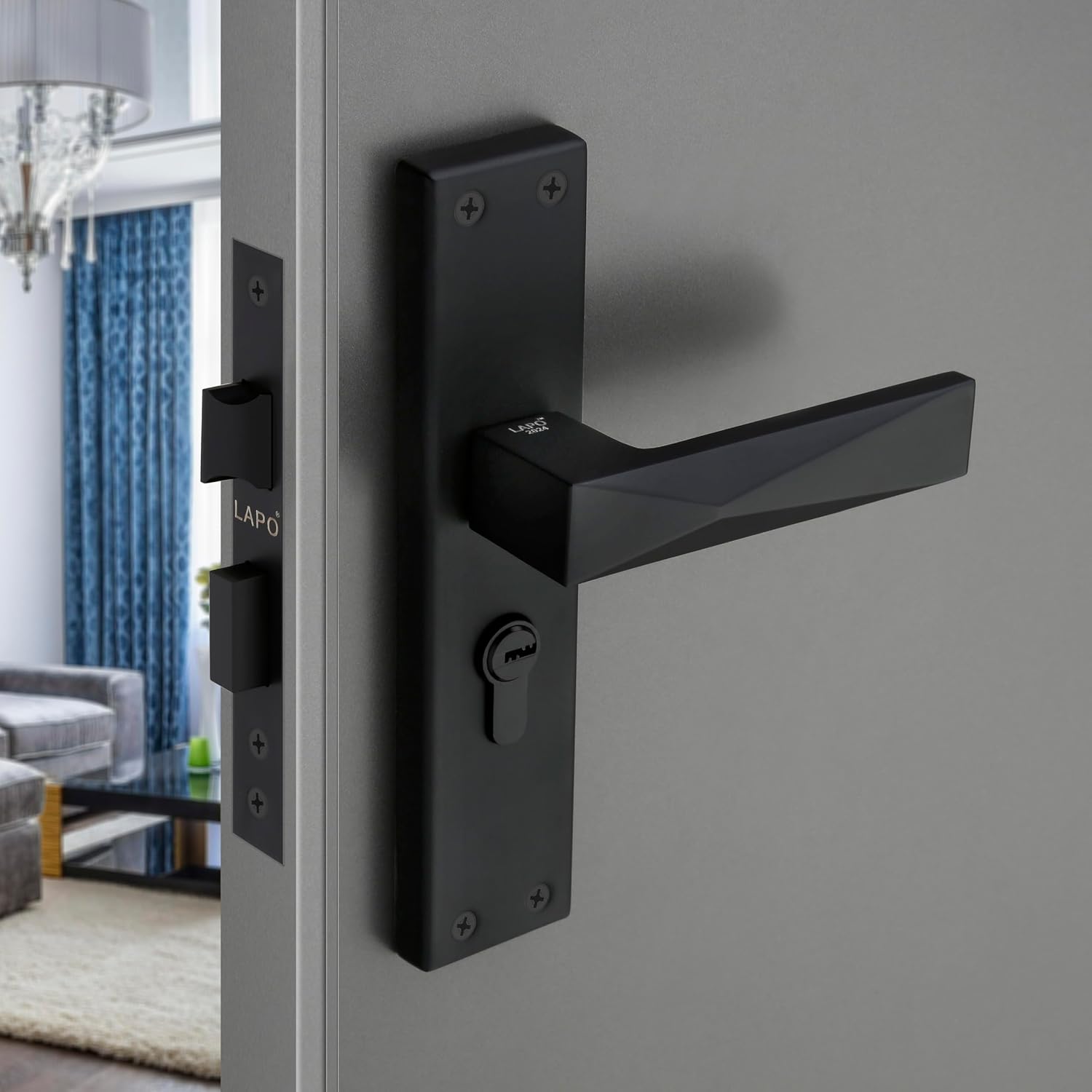 LAPO Mortise Lock Set for Main Door | 60mm Cylinder | 45x45mm Lock Body | Fits with 30-50mm Door | 3 Brass Keys| Black Fin... - Review, Price and Buying Guide