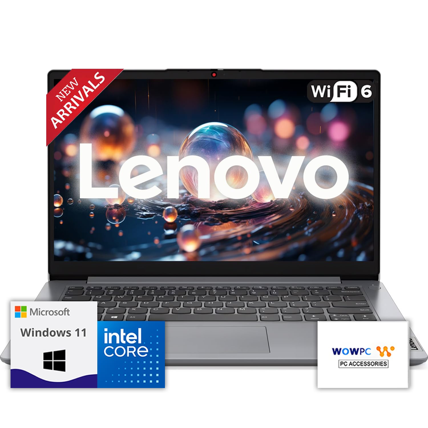 Lenovo IdeaPad Laptop with Microsoft Office, 12GB RAM, 1.2TB(1TB Cloud & 256GB Storage), Intel High Performance CPU, 11 Hour Battery, SD-Card Reader, Webcam + USB-C, WOWPC Recovery USB, Windows 11