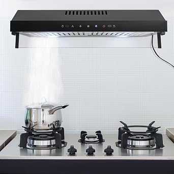 Under Cabinet Range Hood Dual Motor 900CFM, Touch & Gesture Control Kitchen Vent Hood with LED Lights, Compact Wall Mount for Home Kitchen Restaurant