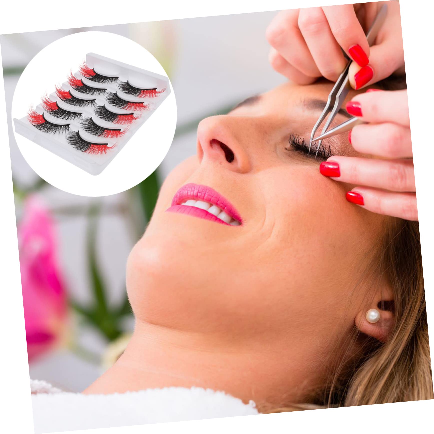 Mikinona 5 Set Di Ciglia Finte Resistenti E Soffici Set Di Ciglia Finte Per Donna Con Scatola Durevoli E Facili Da Applicare 5 Paia*5
