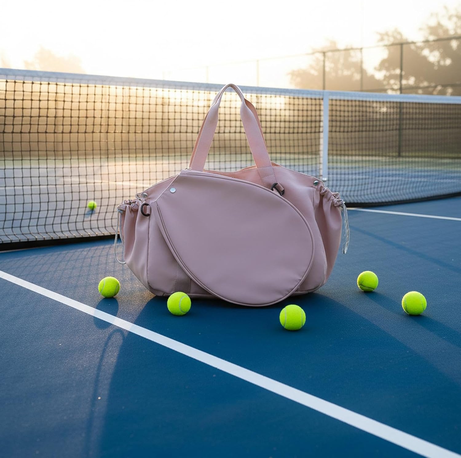 Colaxi Badminton Shoulder Bag, Racket Sport Bag and Zipper for Women Outdoor Squash Racquets