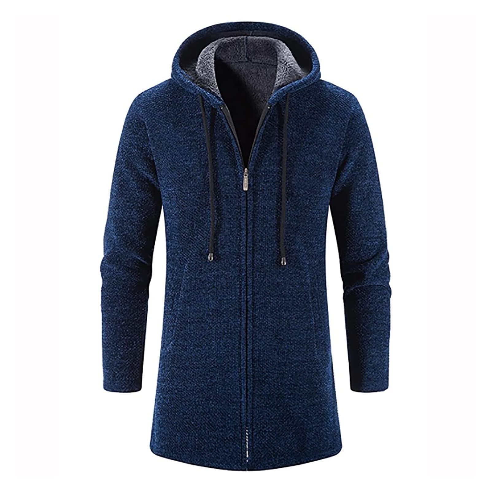 Amazon.com: Jacket Men's Winter Hooded Wool Coat Men's Jacket Slim