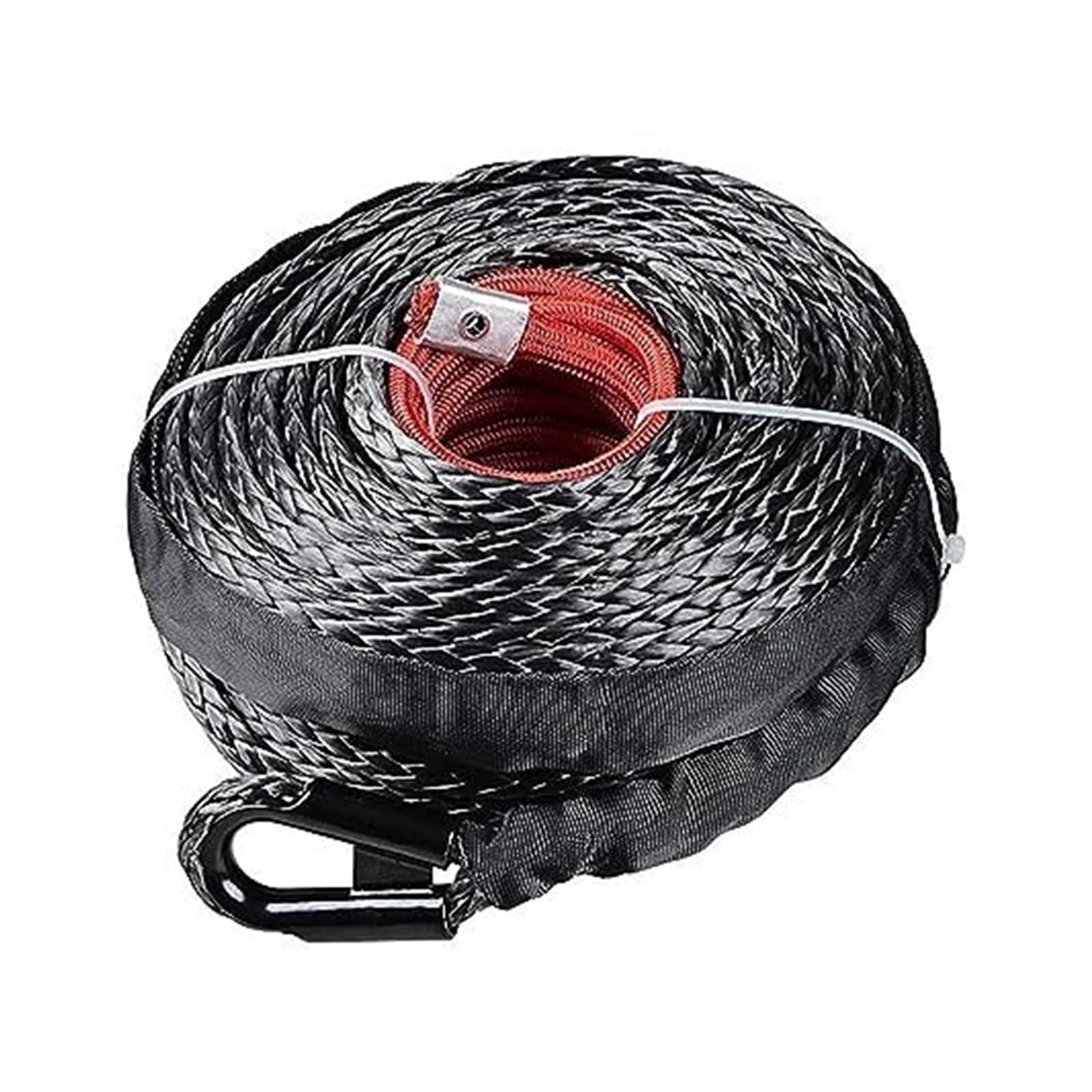 Syntetyczna lina do wyciągarki z osłoną, holownicza 9,5 mm, 29 m quadów UTV terenowych, ciężarówek, łodzi(9.5mm X 29m)