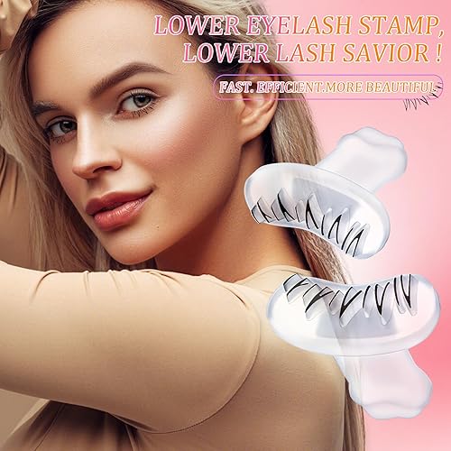 Miniatura 3 de Herramienta de sello de pestañas inferiores postizas, herramienta de maquillaje de pestañas inferiores, reutilizable, asistente de práctica de