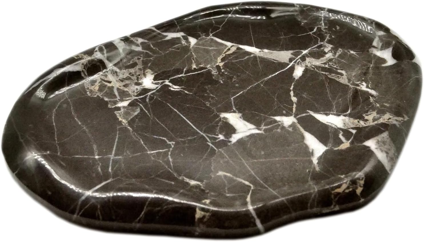 Natural Red Marble Vanity Tray Luxury Cloud Shape Serving Marble Storage for Bathroom, Kitchen, Plate Holder for Skincare Product, Perfume, Candle and Jewelry, Key Tray Home Décor (Red)