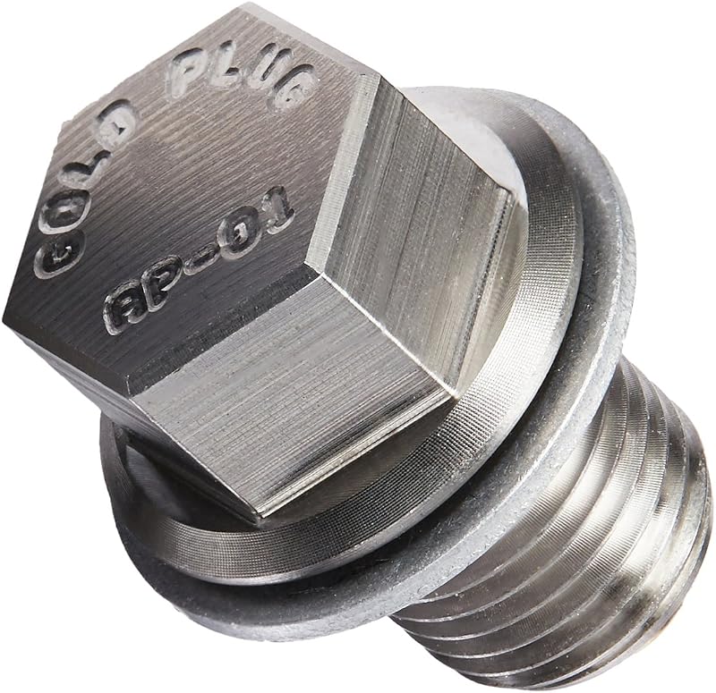 Bujão magnético de óleo GoldPlug AP-01 em aço inoxidável, rosca 1/2-20 – 1 unidade