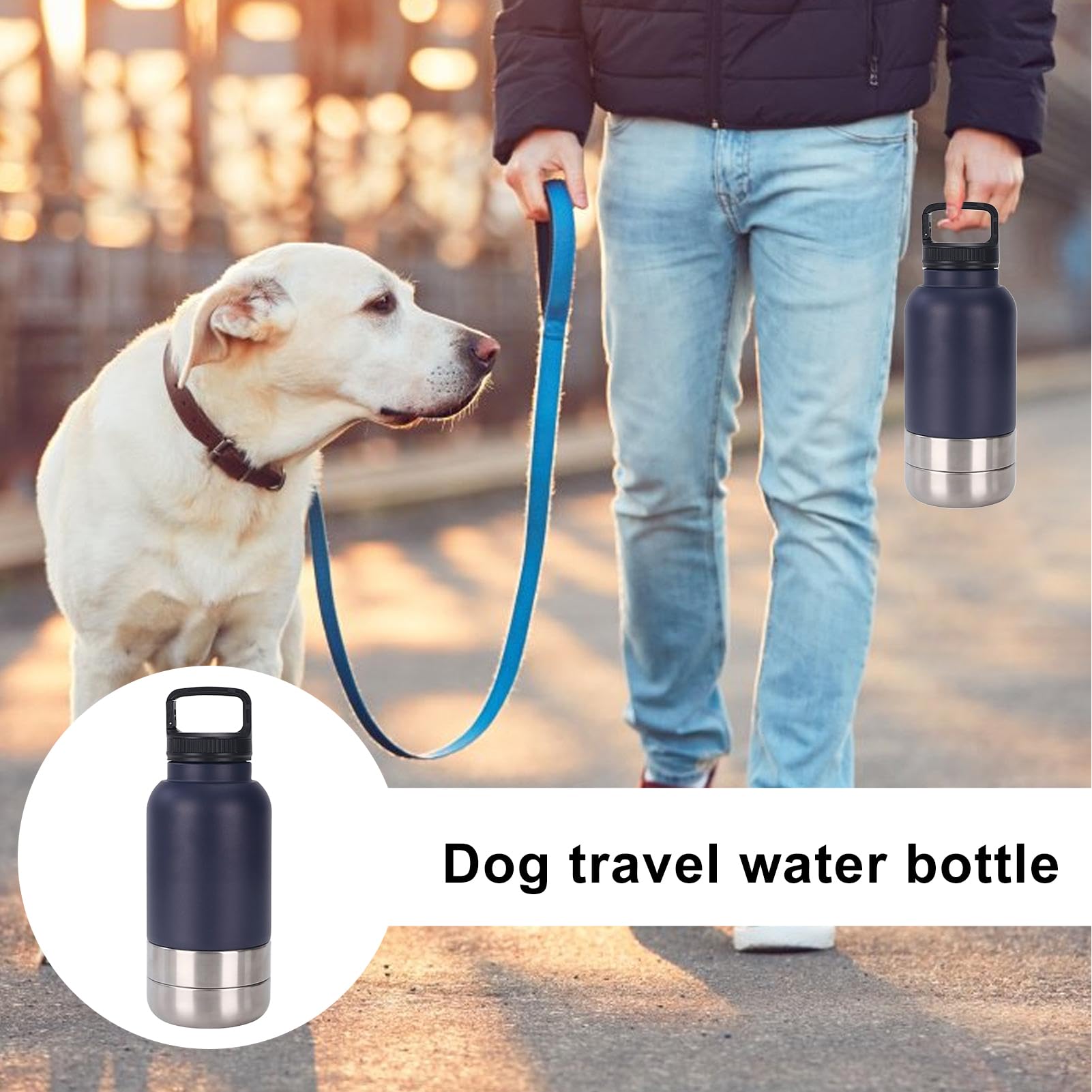 Borraccia Acqua Portatile Animali Contenitore Cibo 1520 ml Animali | Borraccia Termica Da Cuccioli Per Viaggio Appartamento Outdoor Road Trip Escursioni Campeggio Passeggiate Picnic Dormitorio