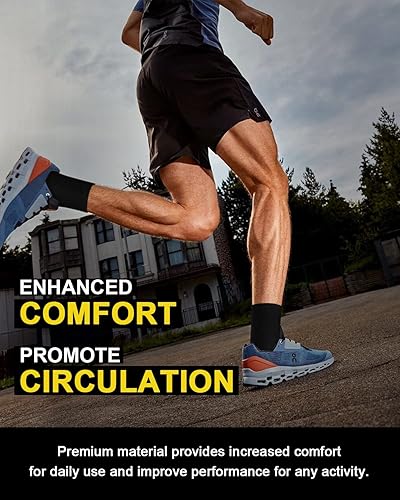 Miniatura 5 de 5 pares de calcetines de compresión de cobre para mujeres y hombres, calcetines de tobillo para fascitis plantar con soporte de arco para atletismo